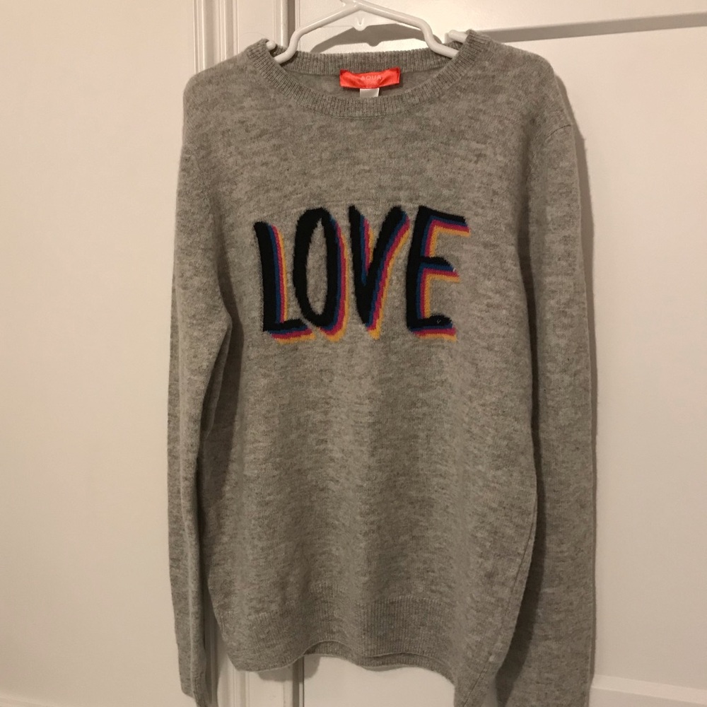 Bloomingdales Aqua Girls Love Sweater